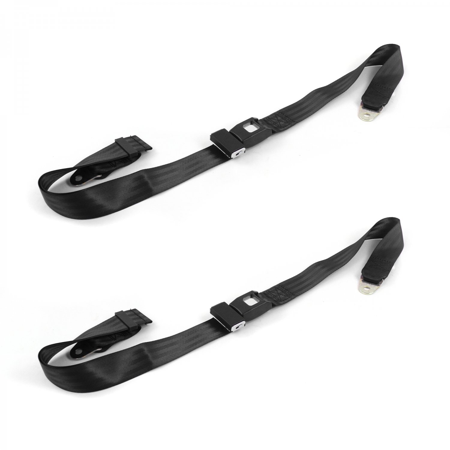 Ford GT40 1964 - 1969 Standard 2pt Black Lap Bucket Seat Belt Kit - 2 Belts rod 