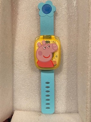 2020 Vtech Peppa Pig Blue/Yellow Learning Watch Pre-Owned/Works/Needs Battery q2