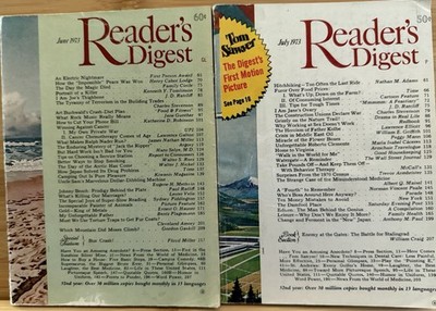 1973 June July READER'S DIGEST MAGAZINE Vintage Retro Timeless Short Stories