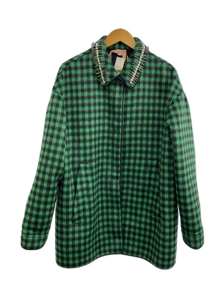 ALTRA N21 (numero Ventuno) altro cappotto 42 lana GRN check 22i N032 3001