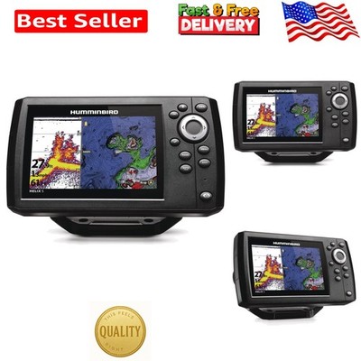 User-Friendly Helix 5 CHIRP Fish Finder with Transom Mount & Enhanced Features
