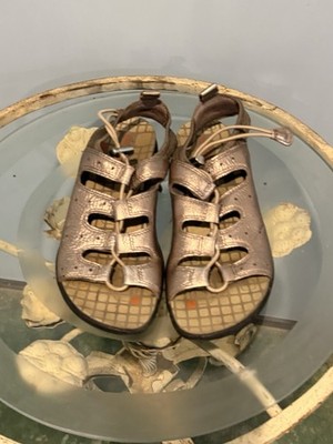 ECCO Women s Metallic Bronze Sport Sandals Bungee Comfort Walking Shoes