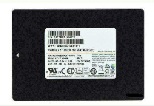 Samsung PM863a 960GB SSD MZ7LM960HMLJP-00005 MZ7LM-960N 330M/S SATA III 2.5"