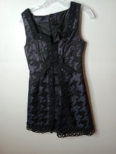 Anna Sui Target Houndstooth Purple Black A Line Mini Dress Vampire Diaries Y2K 7