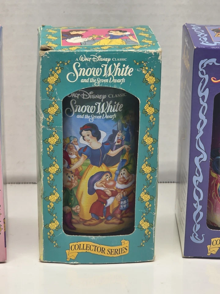4 Walt Disney Classic Burger King Glasses Lion King Aladdin Snow White Beauty & - Image 4 of 4