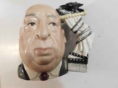 RARE 1994 ALFRED HITCHCOCK ROYAL DOULTON TOBY MUG D6987  SIGNED NO CHIPS 7' HIGH