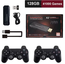 Retro Video Game Stick 41,000 Games HDMI 128GB | 2 Controllers