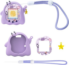 Silicone Case for Tamagotchi Uni, Soft TPU Protective Cover with Screen Decorati