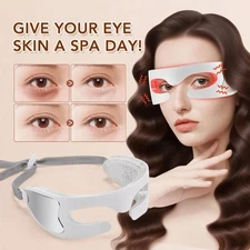 3D Eye Massager with Red Light Therapy For Dark Circles Eye Bags and Puffiness