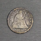 1857-O 25c Seated Liberty 90% Silver Quarter 1857 O New Orleans Mint