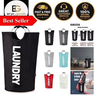 90L Collapsible Laundry Bag with Padded Handles - Ideal for Home & Travel