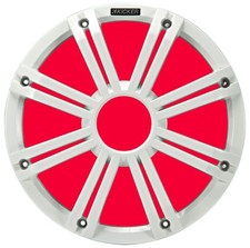 Kicker 45KMG10W Marine Boat 10" Subwoofer White Multi Color Light Sub Grill