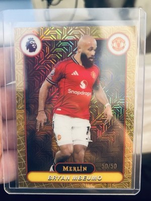 Bryan Mbeumo /50 Gold Mojo Refractor Topps Merlin Ucc UEFA 2026 Sp United