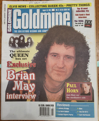 2001 Goldmine Magazine - Queen, Brian May, Price Guide, Record Con Insert, Ads