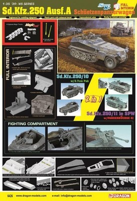 1:35 DRAGON Sd.Kfz.250 Ausf.A Schuetzenpanzerwagen (2 In 1) Kit DR6426 Modellbau