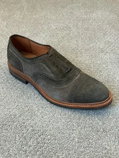 NEW | Allen Edmonds Strandmok Cap-toe Oxford Dainite, Loden Suede 10.5 D
