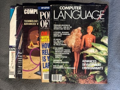 VTG Computer Magazine Lot Computer Language Portable Office Computer Design AI