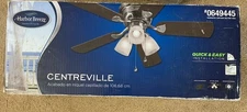 Harbor Breeze Centreville 42" Indoor 5-Blade Ceiling Fan Brushed Nickel Nutmeg