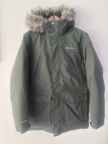 Eddie Bauer WeatherEdge Superior Down Parka Men M Green 650 Fill - product listing photo