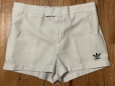Vintage Men s 32 - Medium Adidas Trefoil 70 s 80 s White Cotton Tennis Shorts