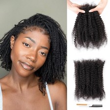 Cypsin 10in Afro Kinky Bulk Human Hair TWO 50g Packs (100g Total) Natural Black!