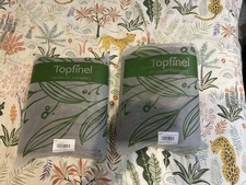 Topfinel Grey Blackout Velvet Curtains 46x90 Inch Drop 117x228cm 2 Panels New