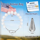 2 Pcs Flag Pole Beaded Retainer Rings & 1.3 Lb Flag Weights Flagpole Accessories