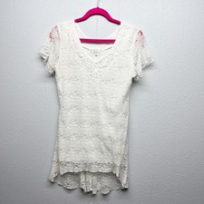 Shannon Ford Junior Lace Prairie Cottage Fairy Garden Coquette Mini Dress Medium