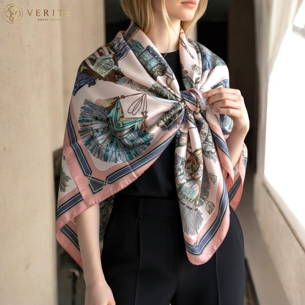 Cuirs du désert pink - Hermès Scarf Details | Scarf Sage