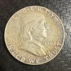 1962 Franklin Half Dollar San Francisco Mint 90% Silver 50C Circulated US Coin