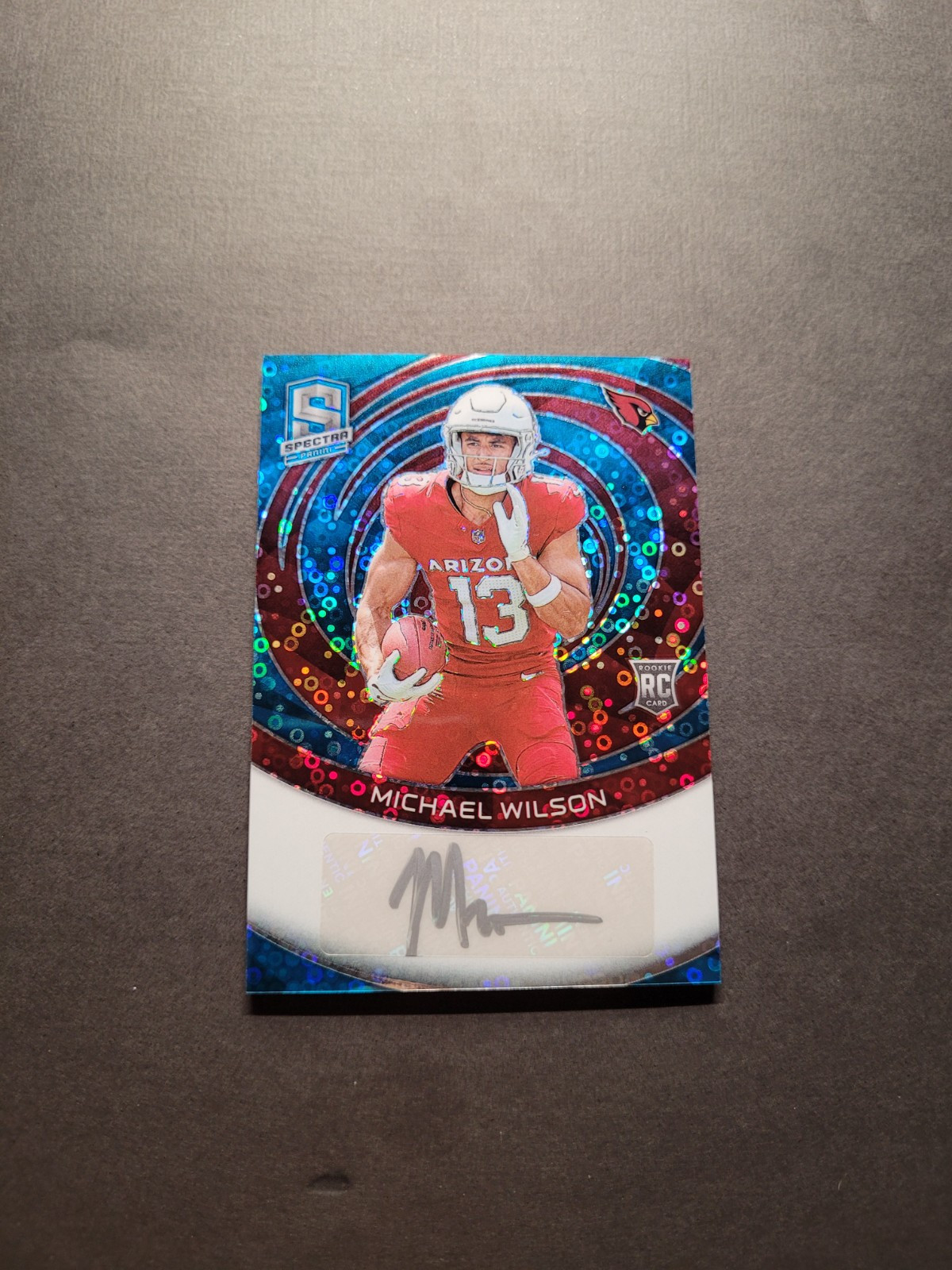 Michael Wilson Panini Spectra Rookie Autographs #RAUMWI Neon Blue