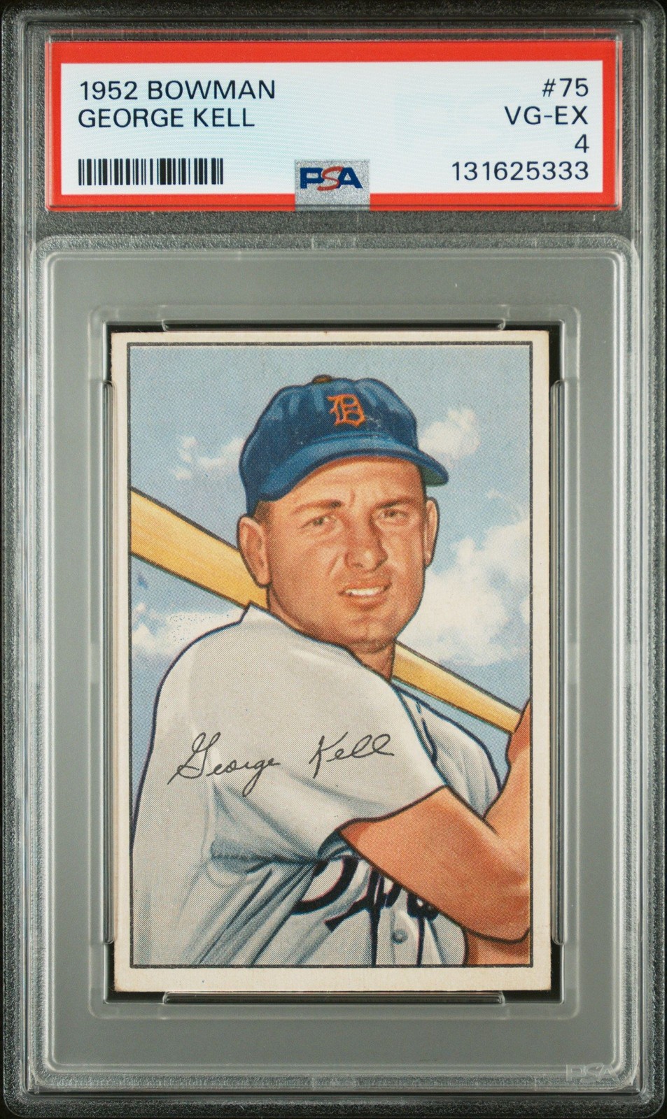 George Kell 1952 Bowman PSA 4 #75 Detroit Tigers