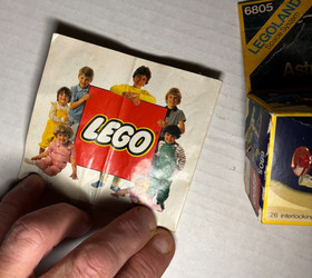 VTG Lego Astro Dasher Damaged Box Only Classic Blue Spaceman 1985  6805 -