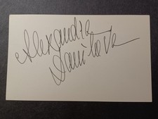 Alexandra Danilova (d. 1997) Signed Index Card - Ballet - C