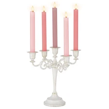 Candlestick Holders Candle Holder - 5-Arms Candelabra White Candle Stick Stan...