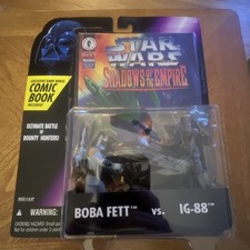 Star Wars Shadows of the Empire Boba Fett vs IG-88 Action Figure with Comic Book