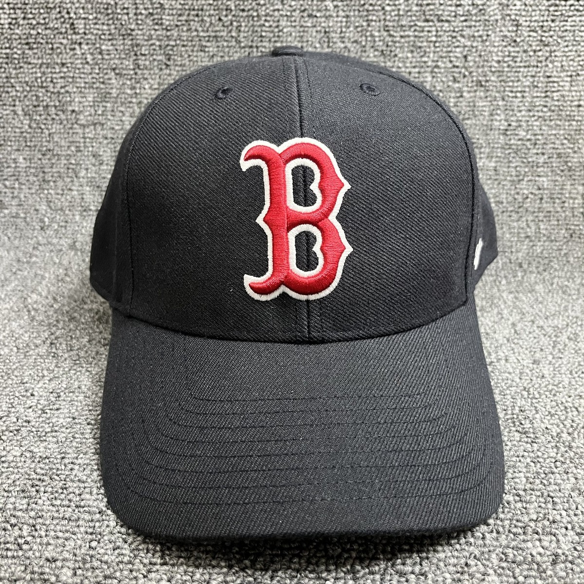 New '47 Brand Boston Red Sox Clean Up Adjustable Hat Black Red B Logo Strapback