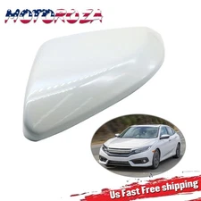 White Door Mirror Cover Shell Cap Driver Side Left For Honda Civic 2016-2021