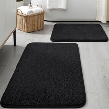 Memory Foam Bathroom Rugs Sets 2 Piece - 0.87" Thick Soft Towel-Like Absorbent