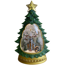 Valerie Parr Hill Holiday Traditions 12" Illuminated Glitter Tree Snow Globe