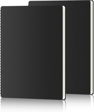 A4 Spiral-Notizbuch liniert 2er Set für Bür...