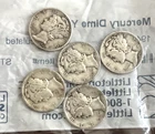 1941-1945 Mercury Dime Set - Avg Circ Condition in Littleton Packaging FINE