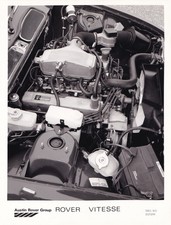 ROVER VITESSE SIDE TOP VIEW OF ENGINE BAY, PERIOD PHOTOGRAPH.