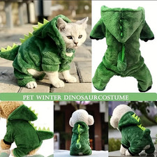 Dinosaur Body Hoodie Pet Costume Dog Or Cat Halloween Cosplay Hooded Sweatshirt