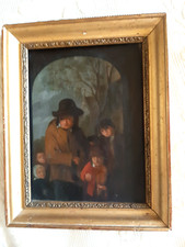 Très beau tableau ancien 18 éme siècle ? représentant un enfant violoniste 