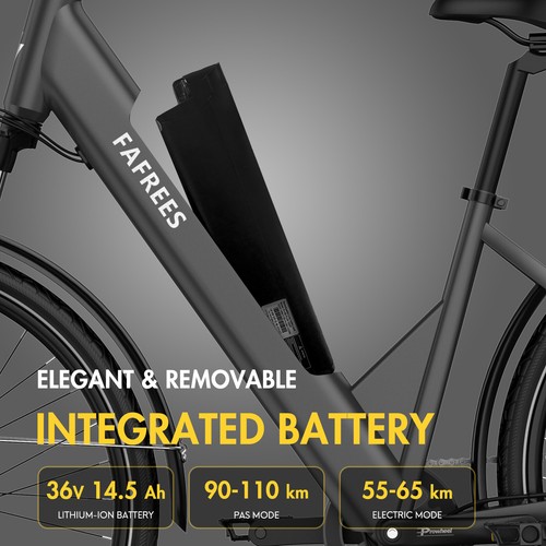 FAFREES F28 PRO 27.5in electric bike 250W Pedal assist bicycle e-Bike 7 Speed - Picture 7 of 14