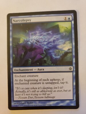 MTG Magic The Gathering Card Narcolepsy Enchantment Aura Blue Rise of Eldrazi 