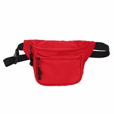 DALIX Waist Bag Fanny Pack with 3 Pockets Travel Waist Pouch Adjustable 12 PACK