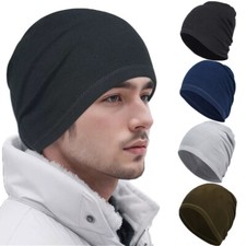 Winter Warm Fleece Beanie Hat Windproof Skull Cap Outdoor Ski Cap for Men Women
