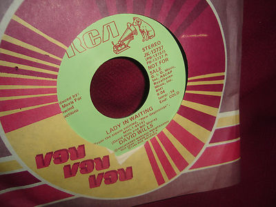 RCA Custom Label PROMO Vinyl 45 RPM David Wills Lady In Waiting